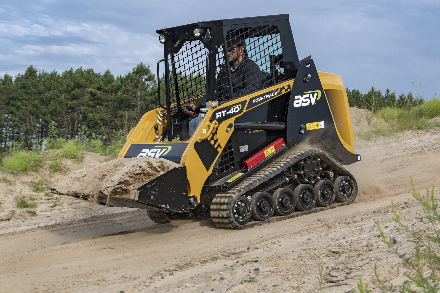 ASV RT40 track loader and bucket CSTK