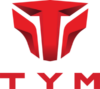 TYM logo in orange and gray.